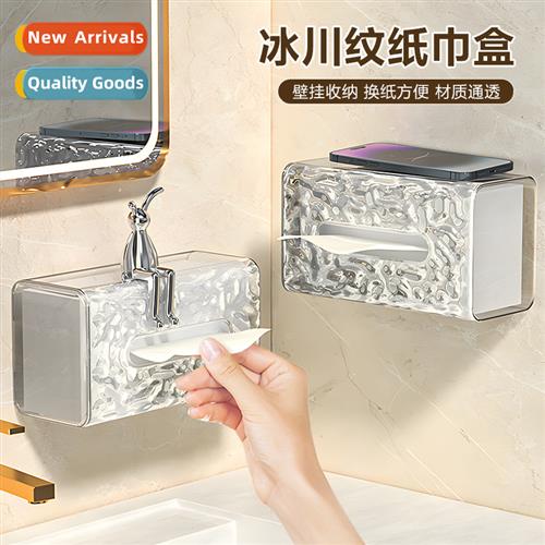 Glacier pattern transparent paper towel box household bathro