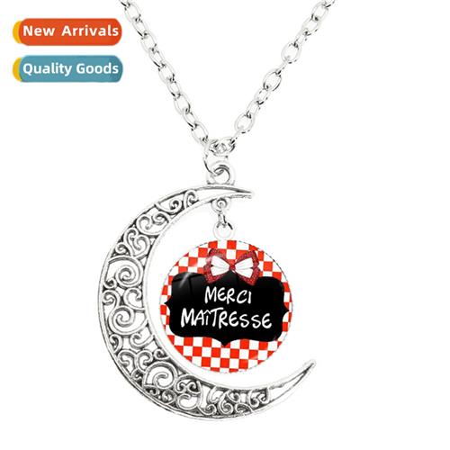 New New Merci Maisse Mo Necklace Fashi Glass Dome Pendant Gi