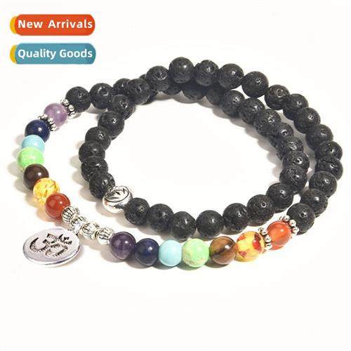 Europe and America Jewelry 6mm Volcanic Ste Tree  Life Brace