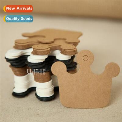 Kraft Crown shaped hangtag Bakery hangtag blank hangtag mark