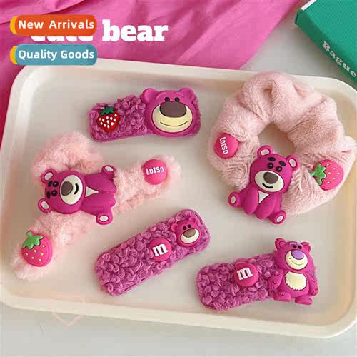 Autumn  winter childrens  clips cute baby plush  cards girls