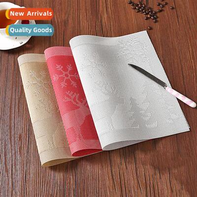 Placemats polyester silk rectangular hotel table mats heat i