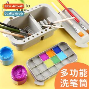 Multi-functial brush washer bucket three- water bucket water