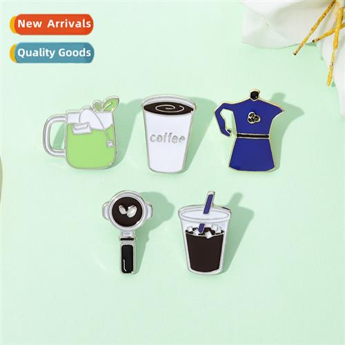 Persalised vintage cfee kettle shape alloy badge simple broo