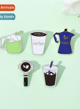 Persalised vintage cfee kettle shape alloy badge simple broo