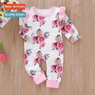 INS baby fall winter 2019 new n female baby cute rose prin