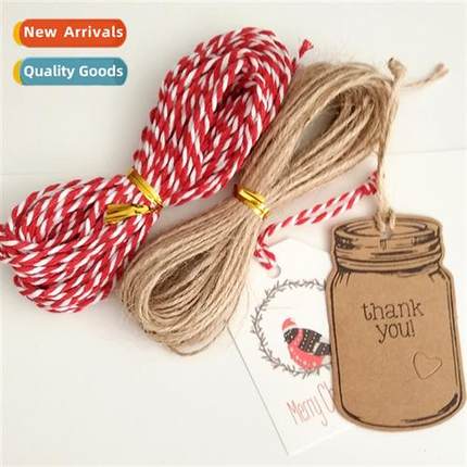 1.5mm two-color cott rope hmade knting DIY double strs  colo