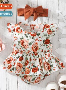 ins baby spring  fall 2022 new n sleeveless small broken flo