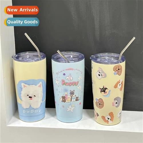 Korean style carto puppy insulati cup high value 304 stainle