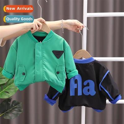 Boys fall wear reversible jacket n childrens casual 2023 new