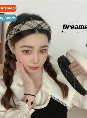 Vintage plaid color blocking  b texture autumn  winter spge