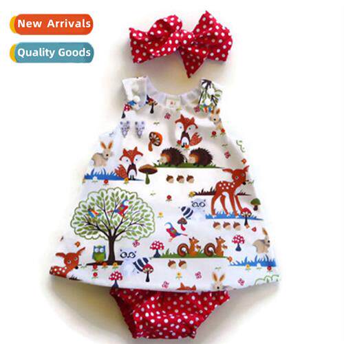 2020 Baby Clos Shredded Bana Carto Dress Kn Shorts Set 0-24M