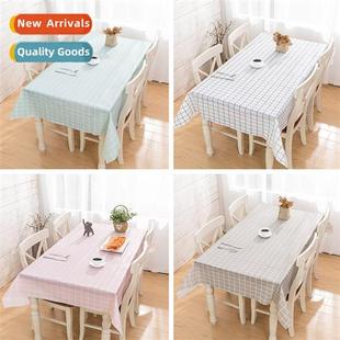 Scinavian plaid tablecloth Simple style waterpro washa ins