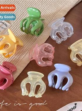 Summer small fresh  clips colorful transparent high pytail g