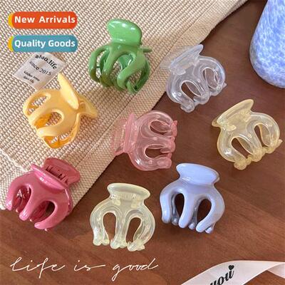 Summer small fresh  clips colorful transparent high pytail g