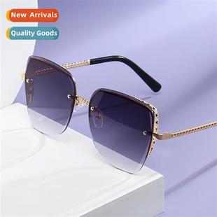sunglasses metal ladies cover edge cut diamd Xiang Xiao