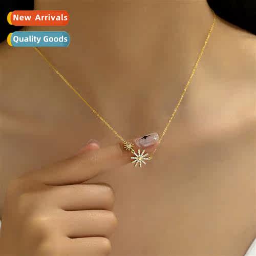Europe and  Uned States ins diamd star mango tassel necklace