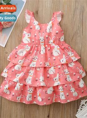 Girls spring  fall  2022 new n sleeveless halter cat print m