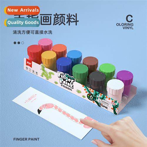 Finger paints in e  childrens 6 colors washable diy palm doo