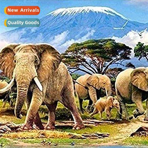 Cross Stch New DIY Elephant Full Stch Simple Hmade Thread Cr