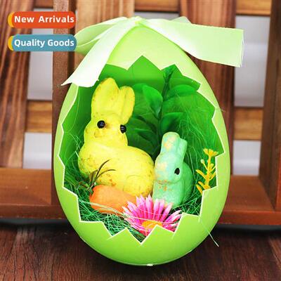 Easter foam eggs cracked shell rabb radish green resurrecti