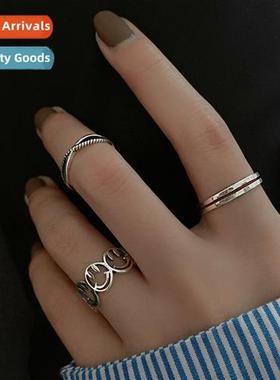 Vintage Thai silver ring female cold wind ring fashi persali