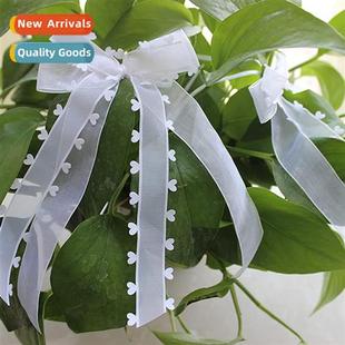 Fluttering Ribb Bow Valentines Car Heart Wedding Rearvie Day