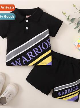 Boys spring  autumn  2023 new n letters printed short-sleeve