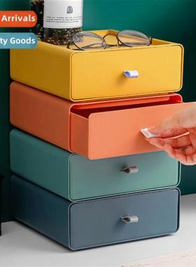 Desktop cosmetic organizer color clashing drawer shelf stude