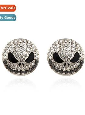 The new simple weird skull earrings creative exaggerated ful