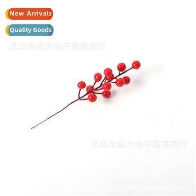 12 head red fru simulati berries 12 fork red bean fru Christ