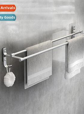 Bathroom towel rack no punch magic stick bath towel rack spa
