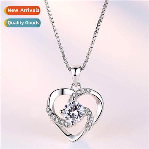 n  925 silver plated blue crystal pendant fashi amethyst lov