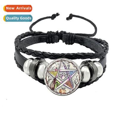 Accessories Esoteric Pentagram Time Gemste Bracelet Vintage