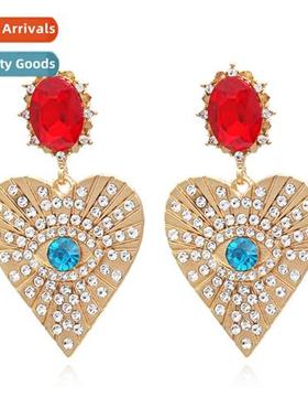 Fashi nd simple love earrings diamd zinc alloy earrings pers