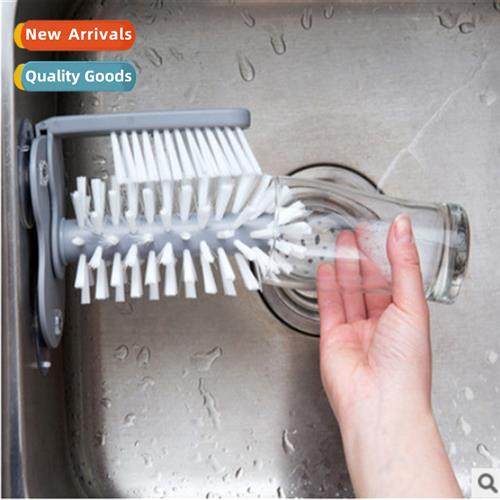 Creative sucti wall type lazy cup brush glass cup cleaning b
