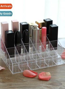 Desktop trapezoidal transparent large 24 compartments cosmet