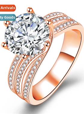Full diamd large nude ste ring zirc engagement ring twisted