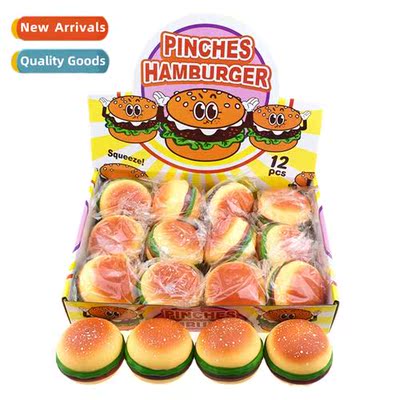 TPR squeeze burger decompressi pinch pinch music food squeez