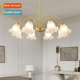 all copper flower Vintage French luxury chelier romant light