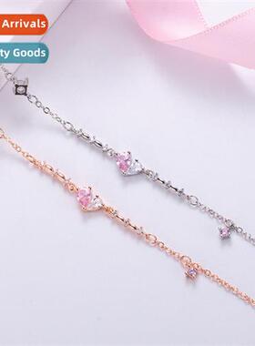 Japan  cute girl heart bracelet female  asymmetric love brac