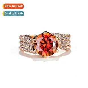 Egg Triple Row Carat Full Ring Doves Moissane Love