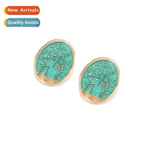ZA retro persaly star forest earrings creative Hg Kg style a