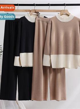 2023 early fall new knted su fashi color collisi splicing to