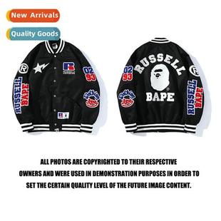 Badge Head Casual Mens Jacket Embroidered Bred Ape Tide