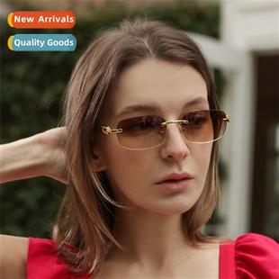 fashi grain ins women men sunglasses metal legs wood 8029
