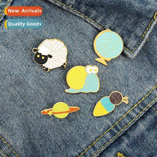 New creative globe planet brooch cute snail sheep alloy anim