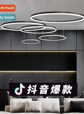 Scinavian simple atmosphere led living room chelier new stud