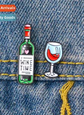 2019 Europe and  Uned States new carto brooch red wine wine