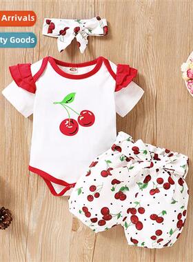 Girls spring  fall  2020 new n small children in cherry prin